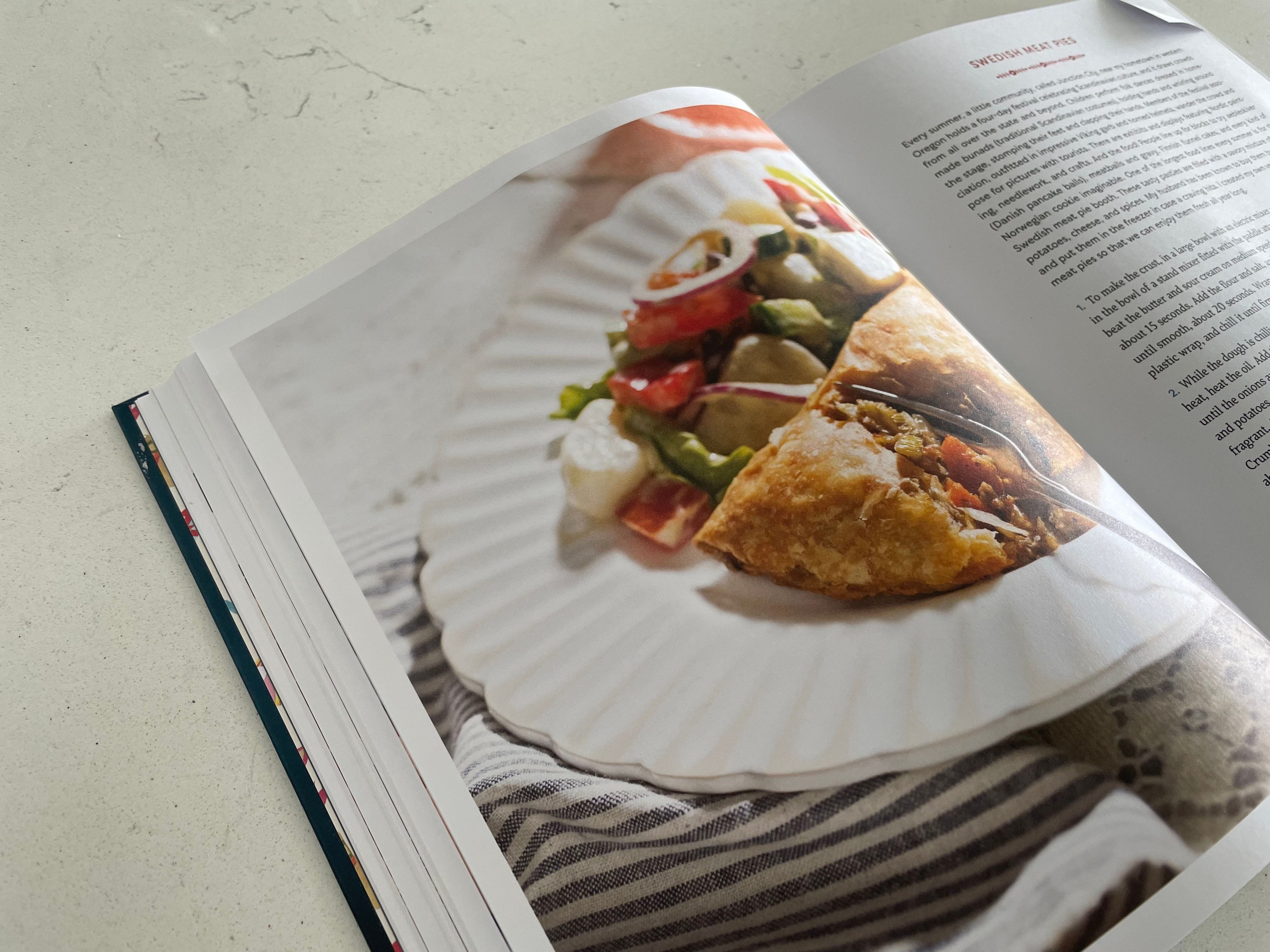 Photo of a Swedish meat pie from the book Scandinavian Gatherings. 